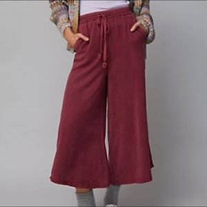 Anthropologie Eudora Cropped Wide-Leg Pant